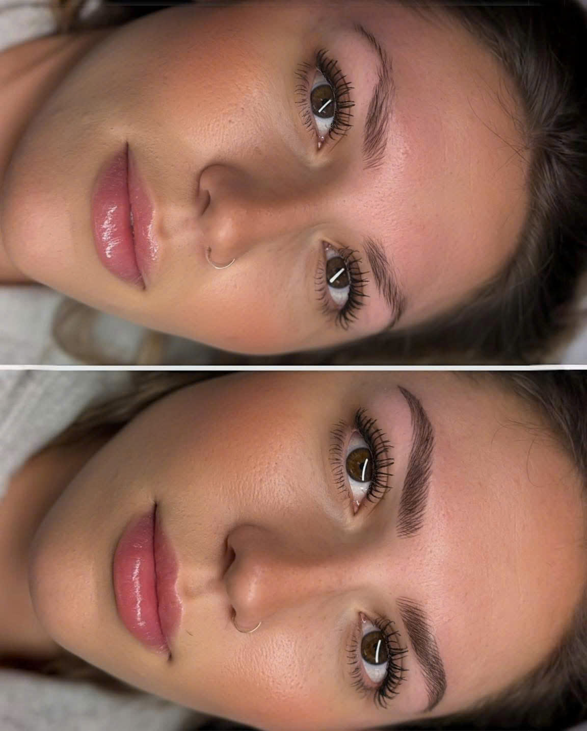 Before and after permanent makeup brows in Ho Chi Minh City
